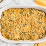 Broccoli cheese casserole with ritz.