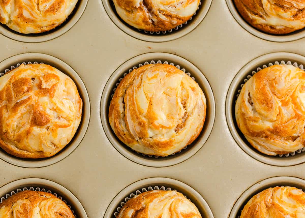 Pumpkin cream cheese muffins.