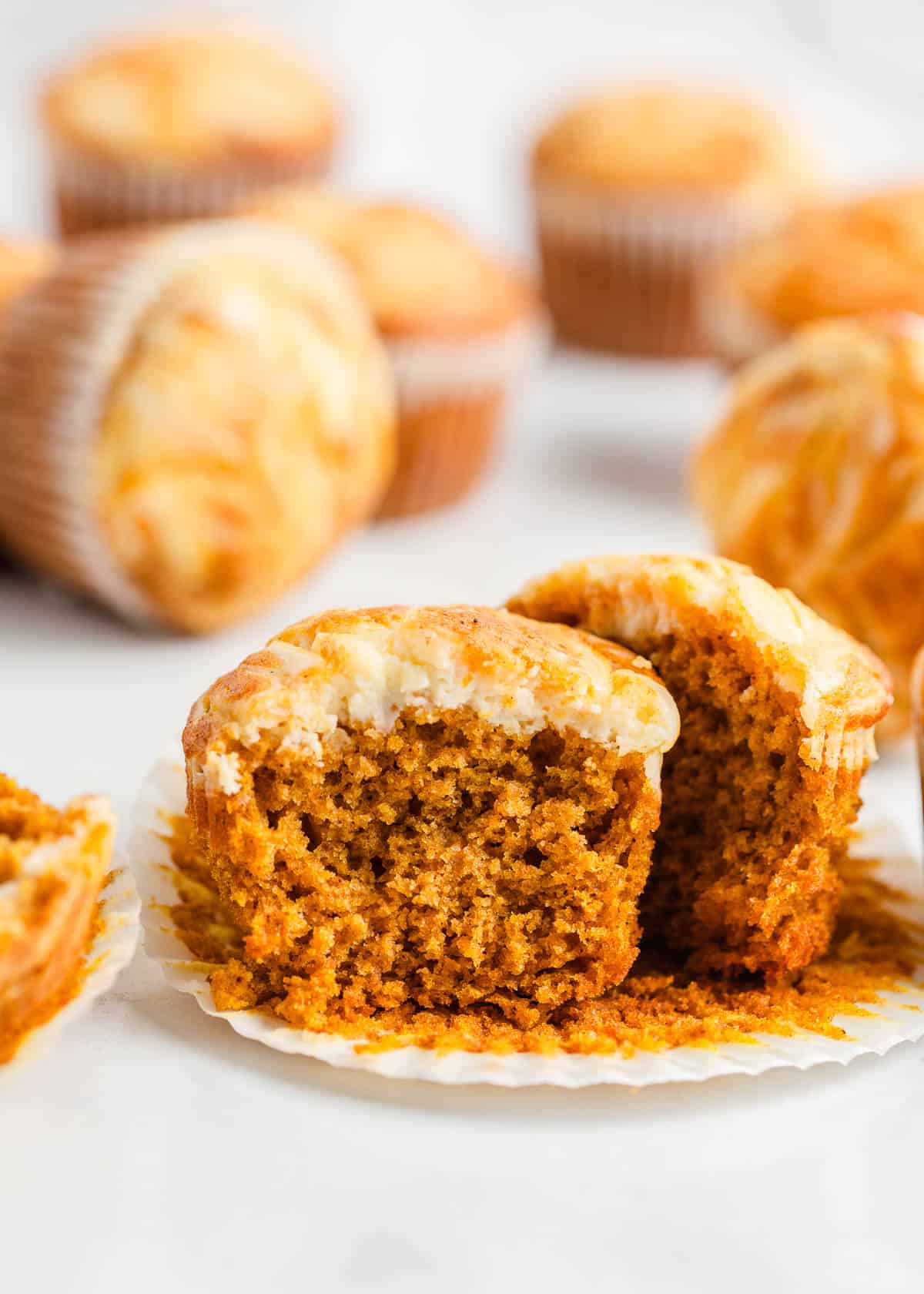 Pumpkin cream cheese muffins.