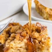 A slice of French toast casserole.