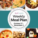 A recipe photo collage for I Heart Naptime weekly meal plan.