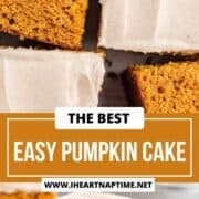 Sliced easy pumpkin cake.