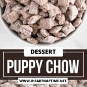 Puppy chow in a bowl.