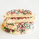 Drop sugar sprinkle cookies.