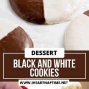 Black and white cookies on the counter.