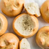 Homemade bread bowls.