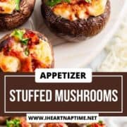 Stuffed mushrooms on a plate.