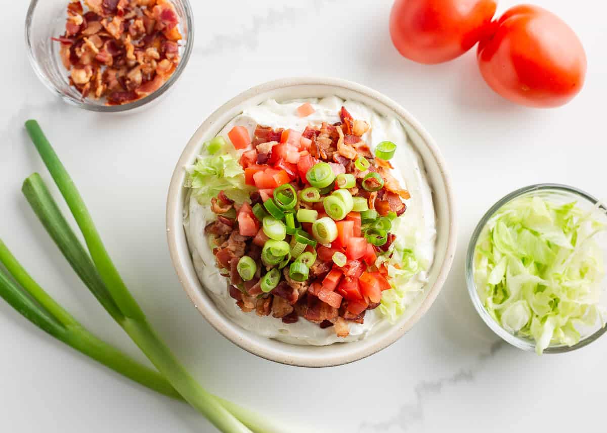 BLT ingredients in a bowl.