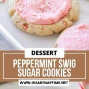 Peppermint Swig sugar cookies on baking sheet.