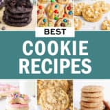 Photo collage of cookie recipes from I Heart Naptime.