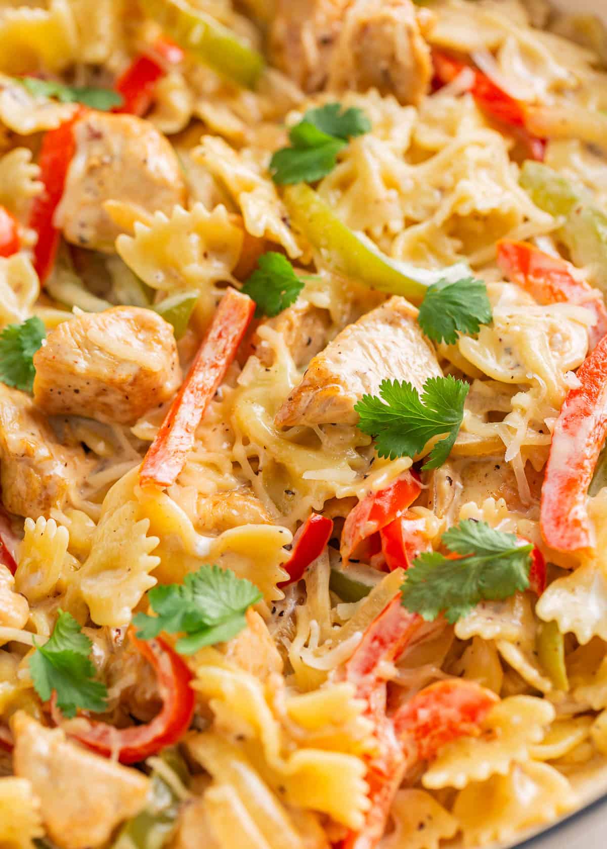 Chicken fajita pasta. 