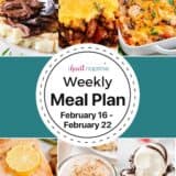 Photo collage of recipes for I Heart Naptime meal plan.