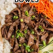 Beef bulgogi bowl.