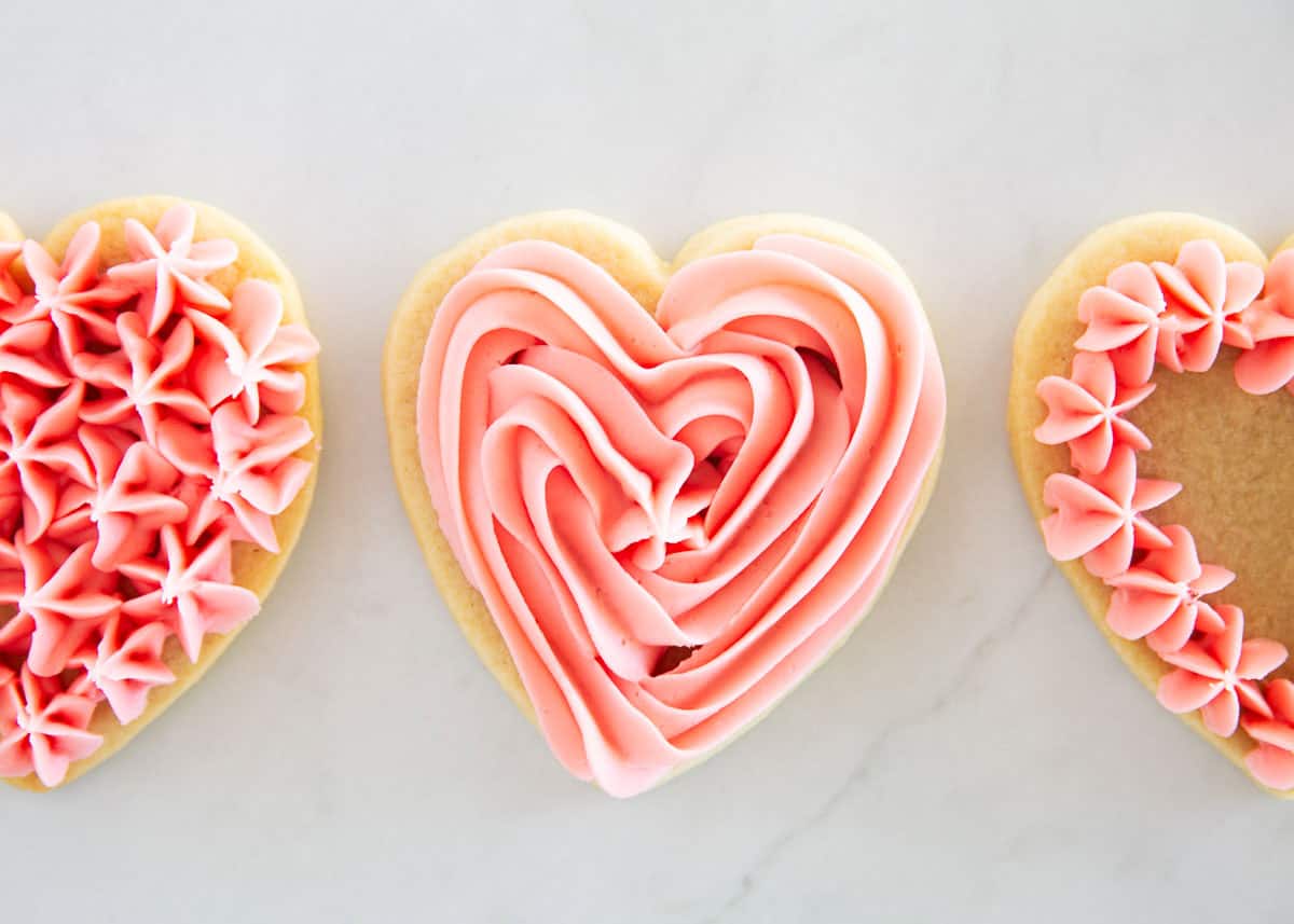 Valentine sugar cookies.