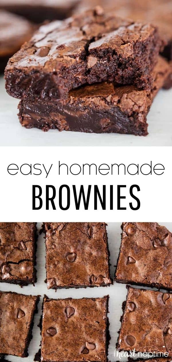 EASY Homemade Brownie Recipe - I Heart Naptime